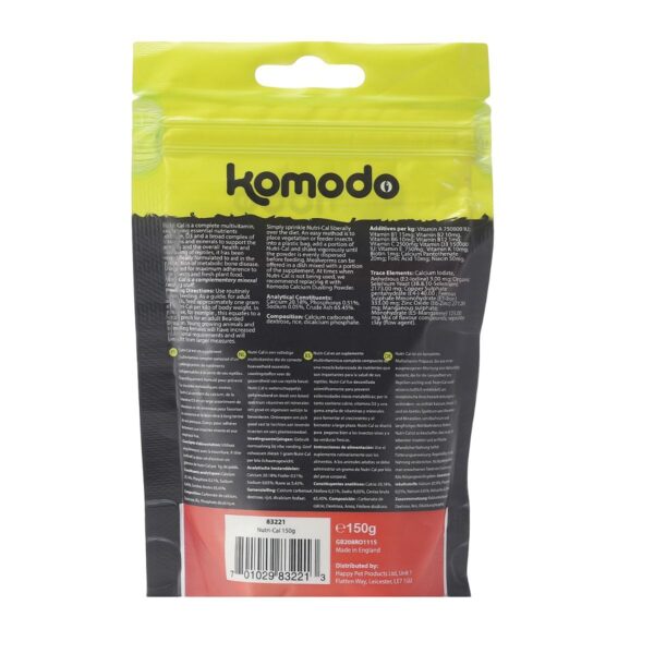 Komodo Nutri-Cal 75g - witaminy i wapno dla żółwi i jaszczurek - obrazek 3