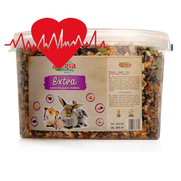 Alegia - Extra pokarm dla gryzoni i królików 3000ml - obrazek 3