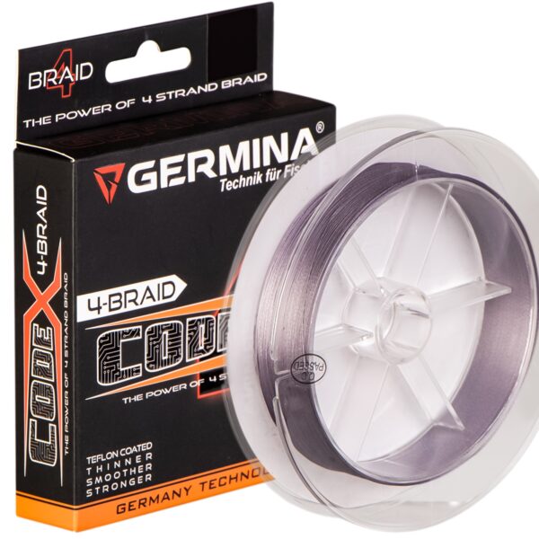 Germina 4-BRAID CODE 0,14mm GRAY - plecionka wędkarska 150m - obrazek 3