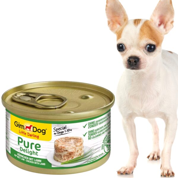 Gimdog Pure Delight 85g  - karma dla małych psów kurczak i jagnięcina w galarecie - obrazek 2