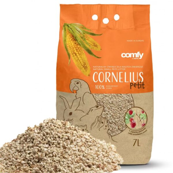 Comfy Cornelius Petit 7l - poziomkowy żwirek kukurydziany - obrazek 2