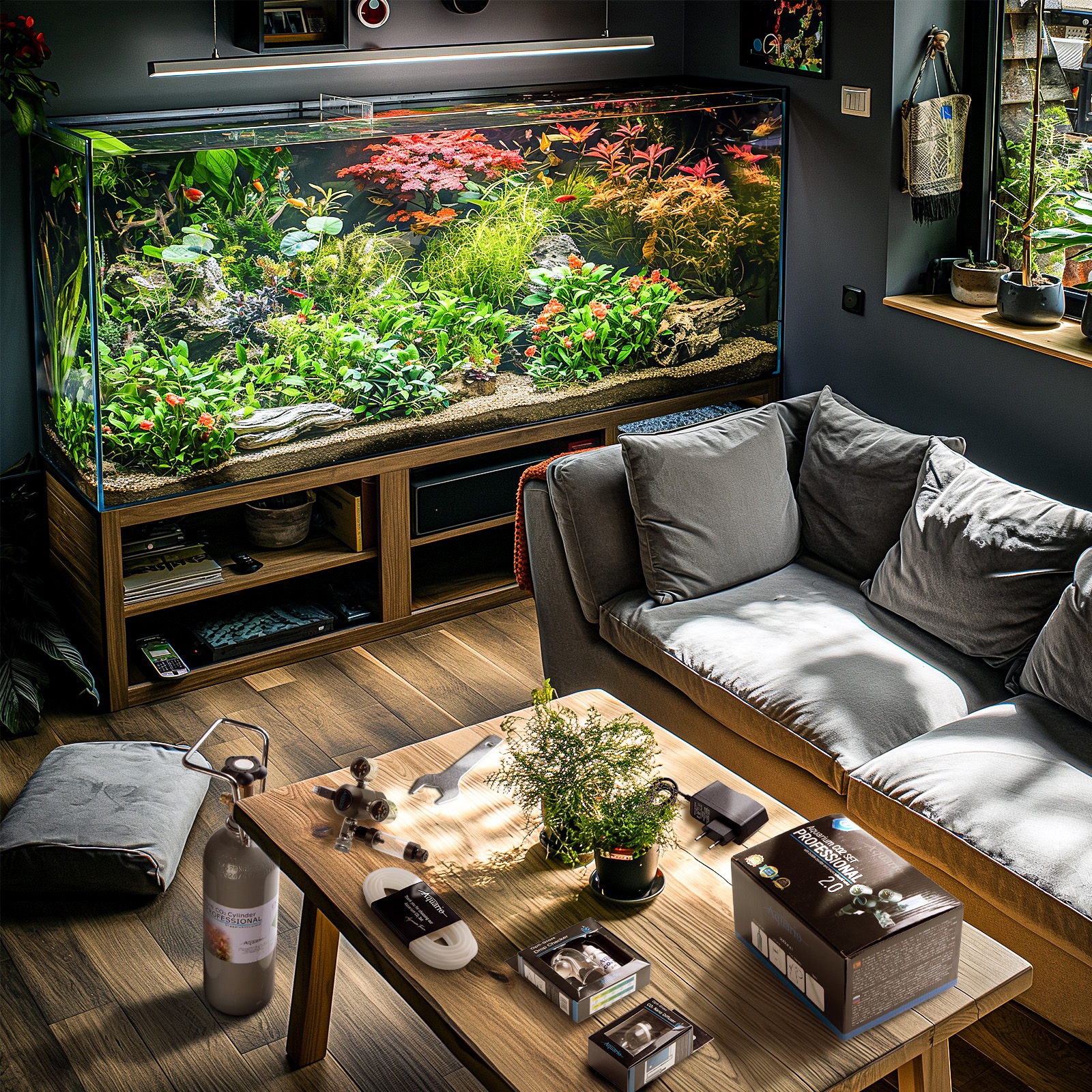 Aquario Professional 2.0 - zestaw CO2 z elektrozaworem + butla 2l - obrazek 2