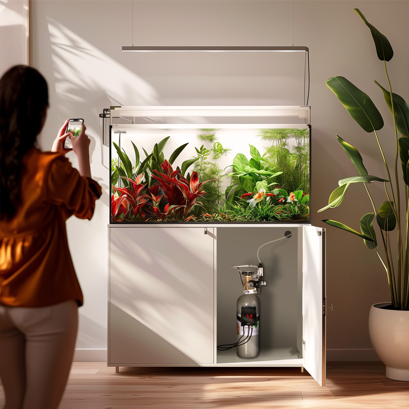 Aquario Exclusive 2.0 - zestaw CO2 z elektrozaworem i komputerem pH + butla 2l - obrazek 3