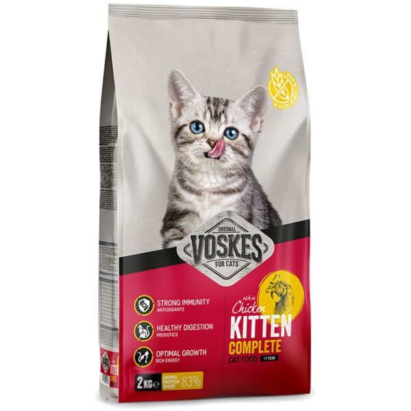 Voskes Kitten Chicken - sucha karma dla kociąt z kurczakiem 2kg