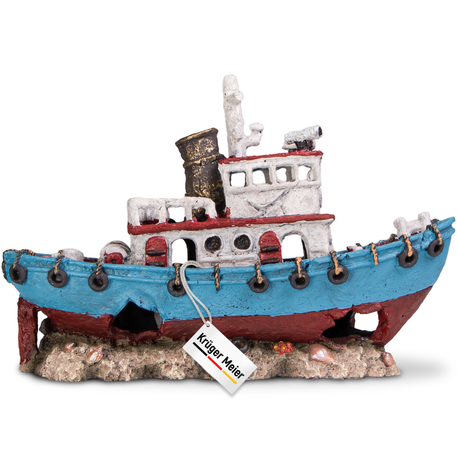 Kruger Meier Shipwreck – Statek do akwarium 28x9x18 cm - obrazek 3