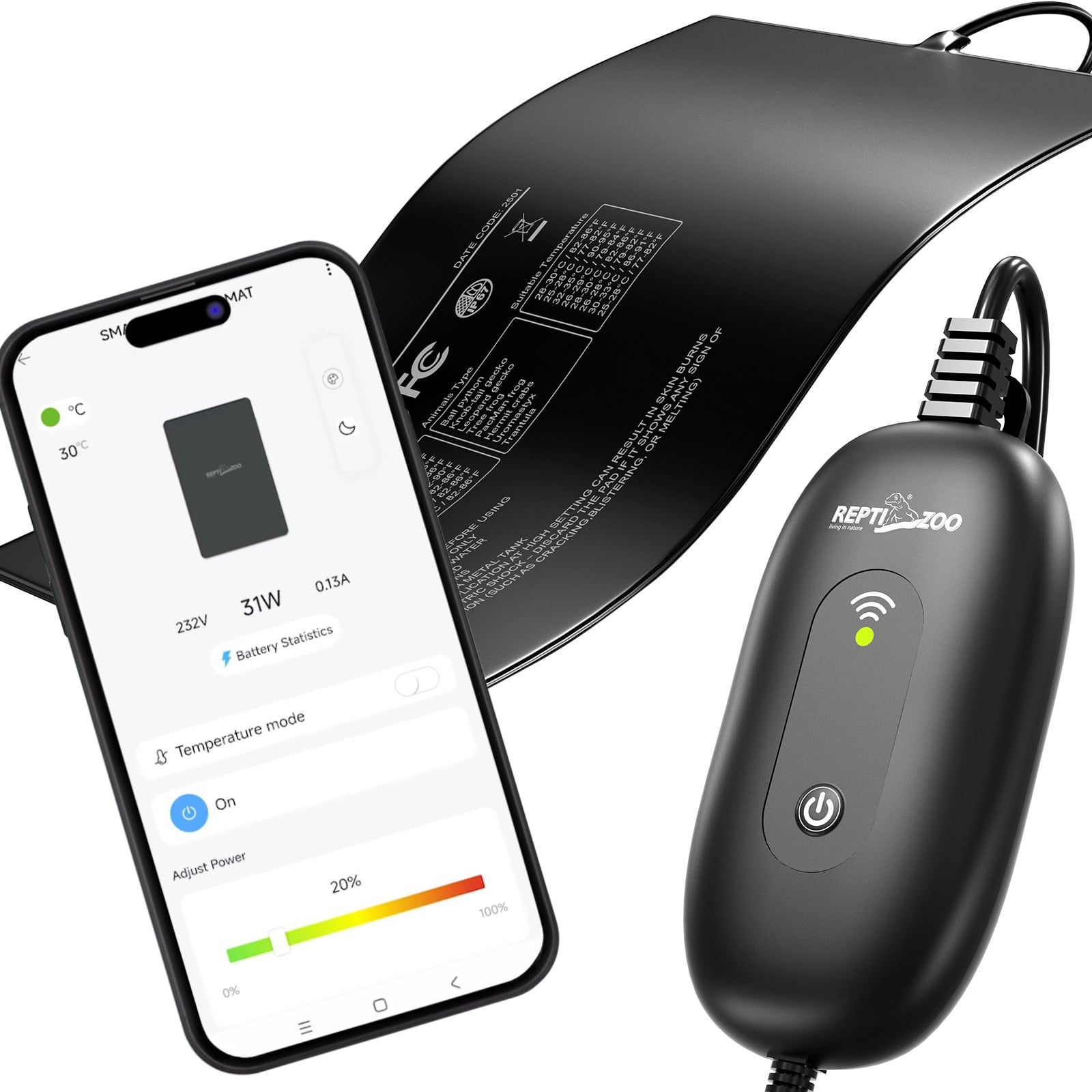 Repti-Zoo Smart WiFI Heat Mat 23W - mata grzewcza sterowana aplikacją