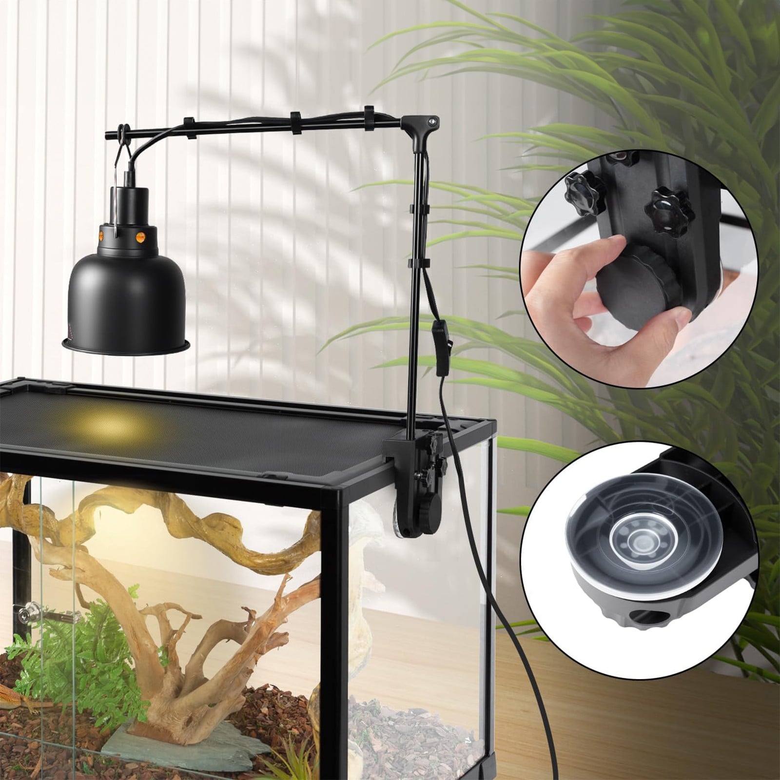 Repti-Zoo Dual Light Bracket - podwójny wieszak na lampy grzewcze - obrazek 3