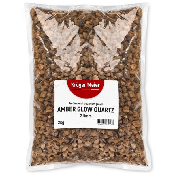 Kruger Meier Amber Glow Quartz 2-5 mm - Żwirek do akwarium 2kg