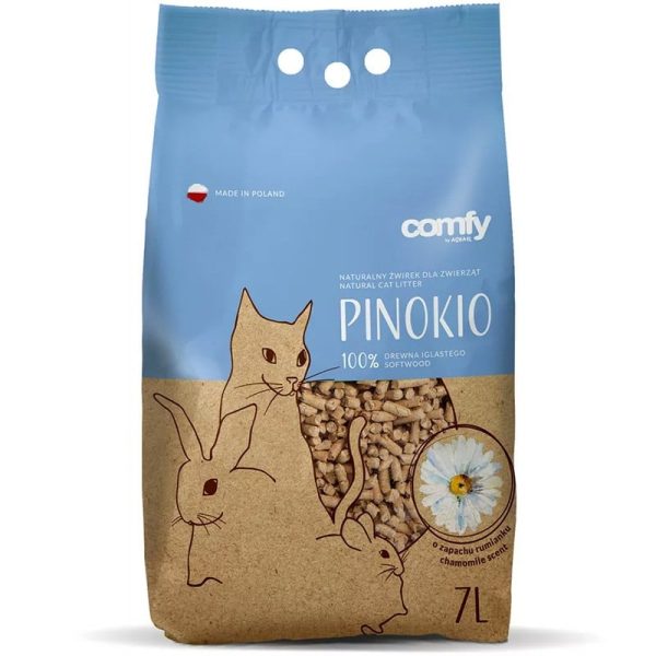 Żwirek Drewniany Comfy Pinokio Rumianek 7L – naturalny żwirek dla kotów i gryzoni